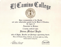 el camino college certificates